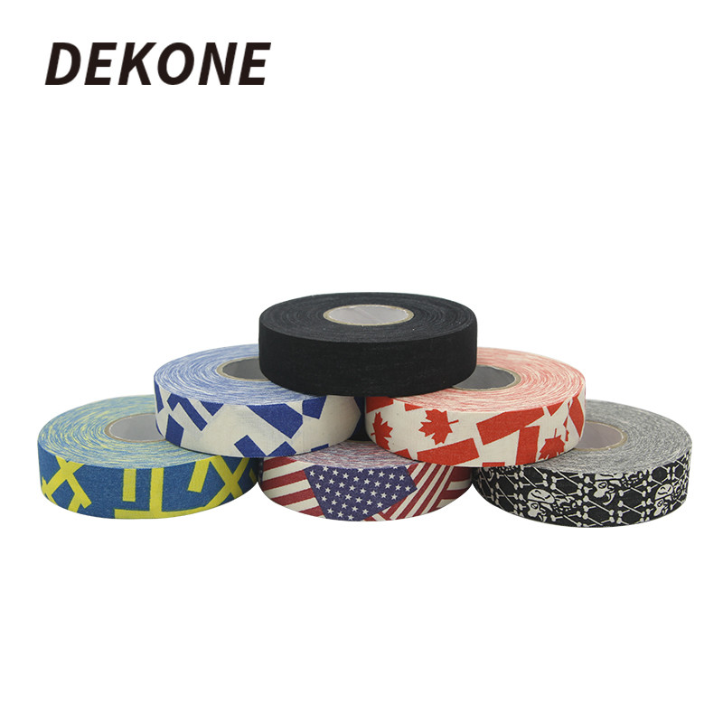 Hokikepiteip 1 tk 2,5 mm x 25 m Mitmeotstarbeline värviline sporditurvaline puuvillane riie täiustab jääväljakut Hoki sulgpalli golfiteip