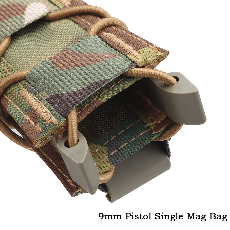 9 mm-es 5,56 egylapos tártasak M4 AK SMG Mag tároló tartó Malice Clip taktikai öv Airsoft vadászmellény Paintball kiegészítők