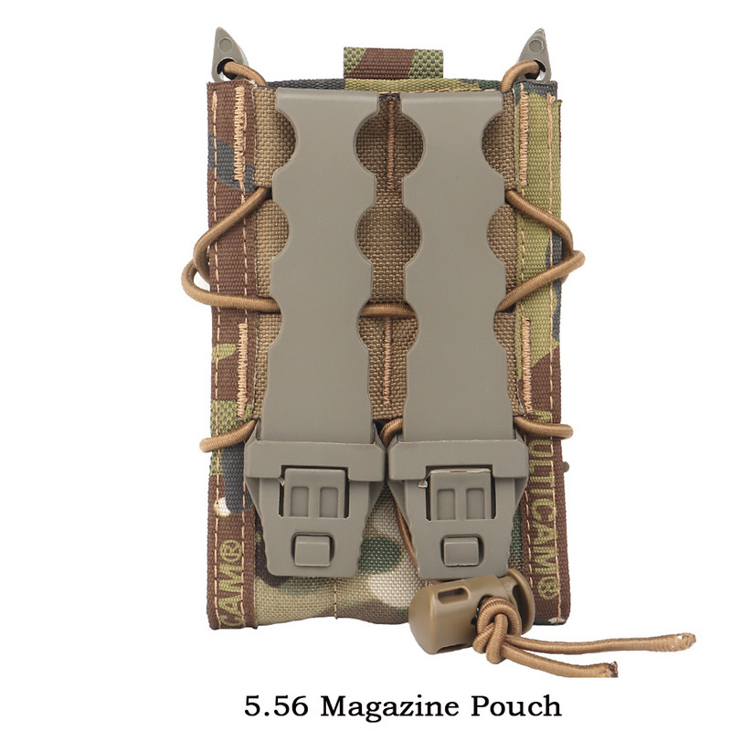9 mm-es 5,56 egylapos tártasak M4 AK SMG Mag tároló tartó Malice Clip taktikai öv Airsoft vadászmellény Paintball kiegészítők