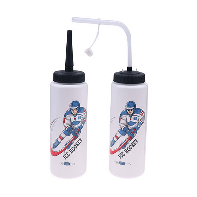 1000 ml jégkorong vizes palack hordozható, nagy kapacitású futball-lacrosse palack klasszikus kiterjesztett hegyű kivitelű sportfelszerelés