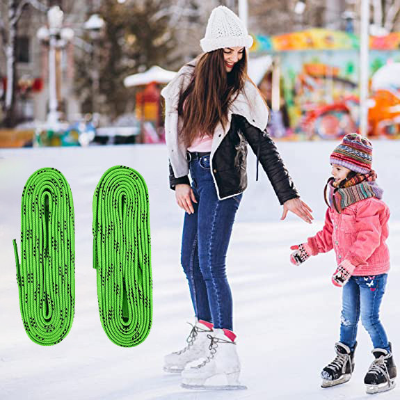 Vahatatud uisupaelad 84 tolli 96 tolli 108 tolli 120 tolli kahekihiline palmik, täiendavalt tugevdatud otsad 8 värvi jäähoki rulluisuhoki kingapael