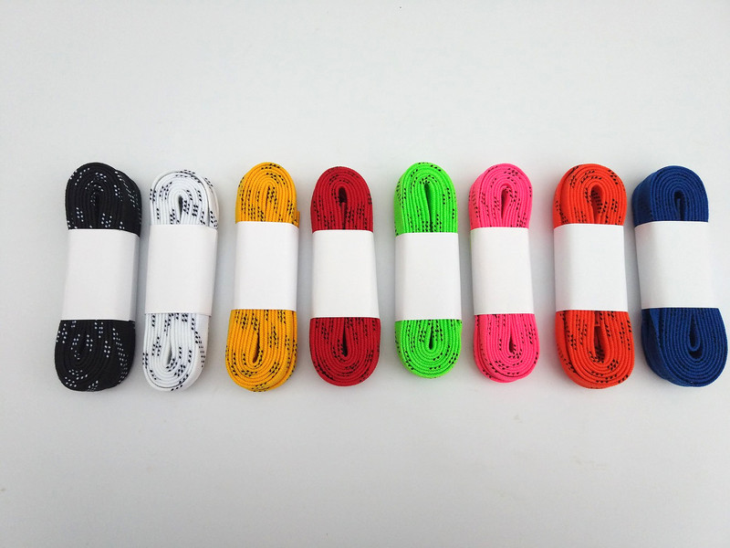 Vahatatud uisupaelad 84 tolli 96 tolli 108 tolli 120 tolli kahekihiline palmik, täiendavalt tugevdatud otsad 8 värvi jäähoki rulluisuhoki kingapael