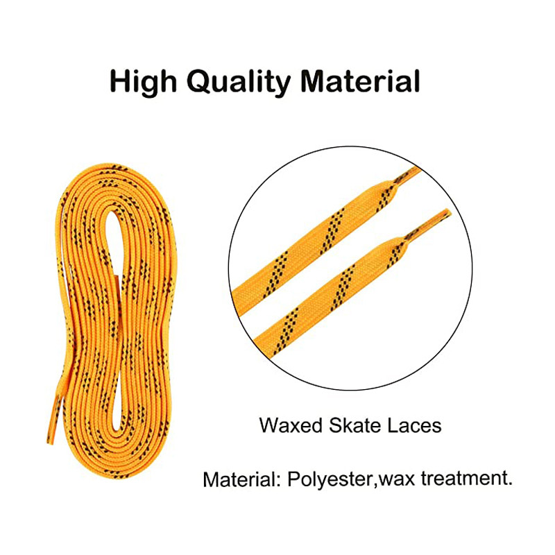 Vahatatud uisupaelad 84 tolli 96 tolli 108 tolli 120 tolli kahekihiline palmik, täiendavalt tugevdatud otsad 8 värvi jäähoki rulluisuhoki kingapael