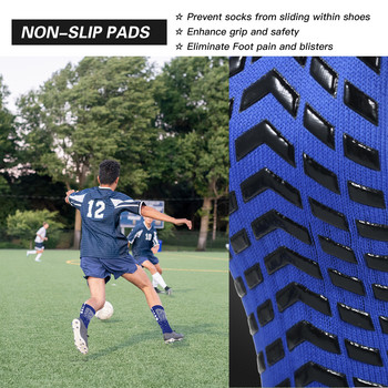 Αντιολισθητικές κάλτσες ποδοσφαίρου για άνδρες και γυναίκες Αναπνεύσιμες αθλητικές κάλτσες με λαβές για γυμναστήριο ποδοσφαίρου γιόγκα