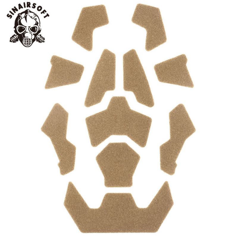 Nagy vágású, gyors sisak, szőrös ragasztó varázsmatricák tapaszok horog és hurok készlet sisakhoz, módosított rögzítőelem ragadós paintball lövöldözéshez