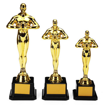 18cm 21cm 26cm Oscar Trophy Awards Gold-Plated-Replica Team Sport Competition Αναμνηστικά χειροτεχνίας Πλαστικά πάρτι Εορτασμοί Δώρα