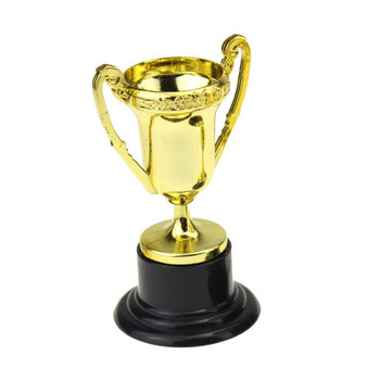 10PCS Plastic Trophy Awards Αθλητικός Διαγωνισμός Αναμνηστικά χειροτεχνίας Δώρο Μίνι χρυσά κύπελλα Τρόπαια για παιδιά Έπαθλα πρώιμης μάθησης