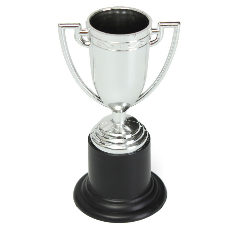 10 cm mini trofejas trofejas Zelta sudraba kausa futbolā futbola kausa trofejas sporta pasākumiem dzimšanas dienas ballītēm Bērnu ballītes pildījuma dāvana