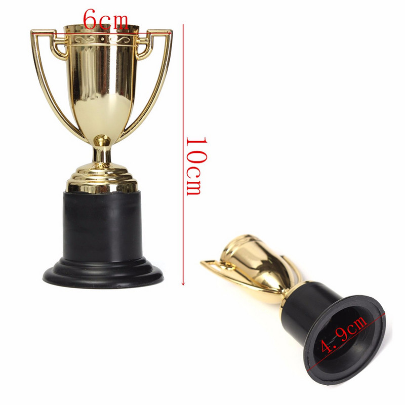 10 cm mini trofejas trofejas Zelta sudraba kausa futbolā futbola kausa trofejas sporta pasākumiem dzimšanas dienas ballītēm Bērnu ballītes pildījuma dāvana