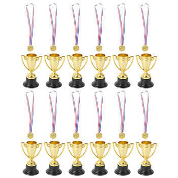 12 τμχ Βραβείο Παιδιού Κύπελλο Μετάλλια Παιδικά Πλαστικά Βραβείο Τρόπαιο Παιδικά Παιχνίδια Ποδοσφαίρου Μετάλλιο Μίνι Παιχνιδιού Ποδοσφαίρου