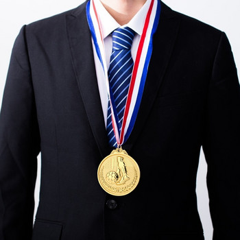 Медали за метални награди Спортни медали Награда за академици Всяко състезание с панделка за врата Злато Сребро Бронз Стил за сувенир Подарък