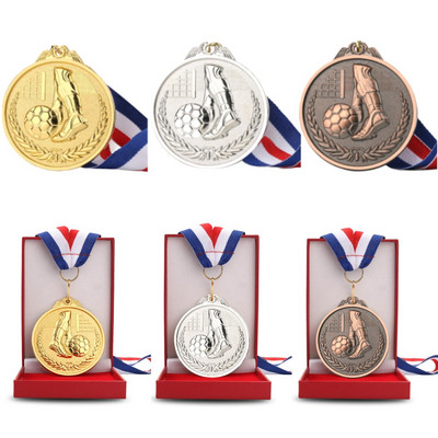 Μεταλλικά βραβεία Αθλητικά Μετάλλια Ακαδημαϊκοί Βραβείο οποιουδήποτε διαγωνισμού με κορδέλα λαιμού Χρυσό ασημί Χάλκινο στυλ για αναμνηστικό δώρο