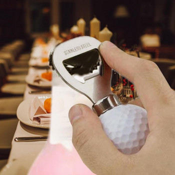 Отварачка за бира за голф Отварачка за бира с форма на креативна топка за голф Забавни предмети за голф за любител на голфа Татко Гадже Мъже Инструменти за вино