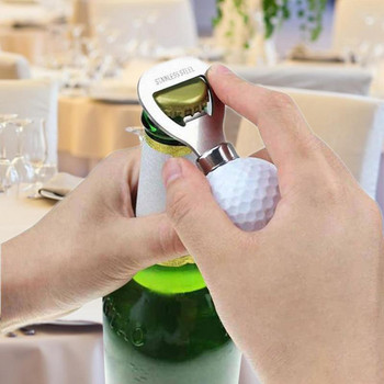Отварачка за бира за голф Отварачка за бира с форма на креативна топка за голф Забавни предмети за голф за любител на голфа Татко Гадже Мъже Инструменти за вино