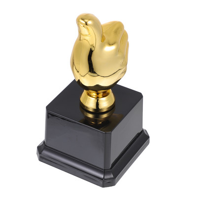 Трофей Трофеи Награда Златна детска пластмасова чаша за палец Златни медали Награди Футболна игра Парти Трофеи Състезание Деца Победител