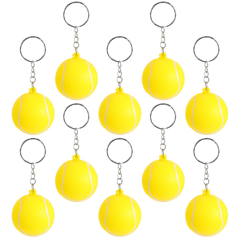 10 τμχ Μπρελόκ Διακοσμητικά Μπρελόκ τένις Φορητά Μπρελόκ Μπρελόκ Μπάλα Τένις