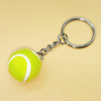 2 см тенис ключодържател чанта висулка вентилатор висулка спортно събитие малък подарък обеца обеца ключ аксесоари