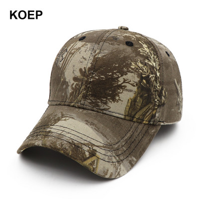 KOEP jaunā Camo beisbola cepures makšķerēšanas cepures vīriešiem āra medībām maskēšanās džungļu cepure Airsoft taktiskā pārgājiena kasešu cepures