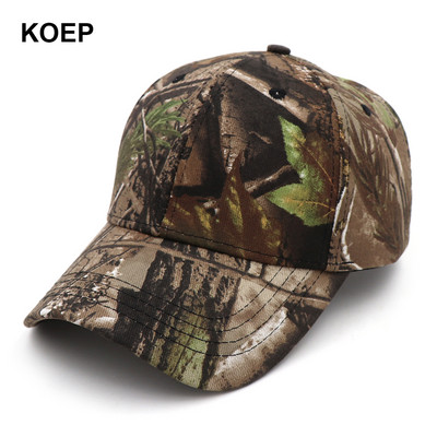 KOEP jaunā Camo beisbola cepures makšķerēšanas cepures vīriešiem āra medībām maskēšanās džungļu cepure Airsoft taktiskā pārgājiena kasešu cepures