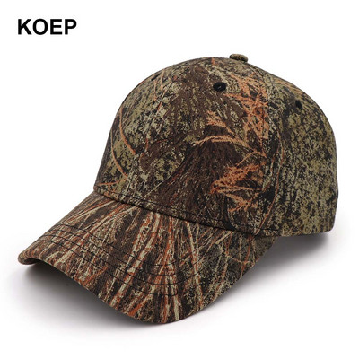 KOEP jaunā Camo beisbola cepures makšķerēšanas cepures vīriešiem āra medībām maskēšanās džungļu cepure Airsoft taktiskā pārgājiena kasešu cepures