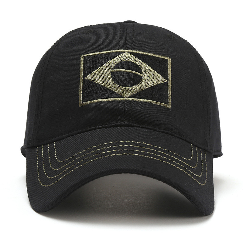 Hadsereg terepszínű férfi baseball sapka férfi hímzett brazil zászló sapkák kültéri sport taktikai apa sapka alkalmi vadászsapkák