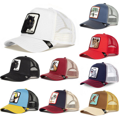 Nova pamučna bejzbolska kapa s izvezenom crnom panterom, muški, ženski, prilagodljivi hip-hop šešir, ljetna prozračna bejzbolska kapa