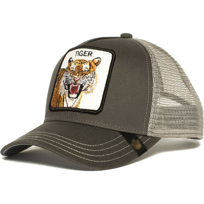 Nauja Animal Black Panther siuvinėta medvilninė beisbolo kepurė, moteriška reguliuojama hiphopo kepurė vasaros orui pralaidi tinklinio beisbolo kepuraitė