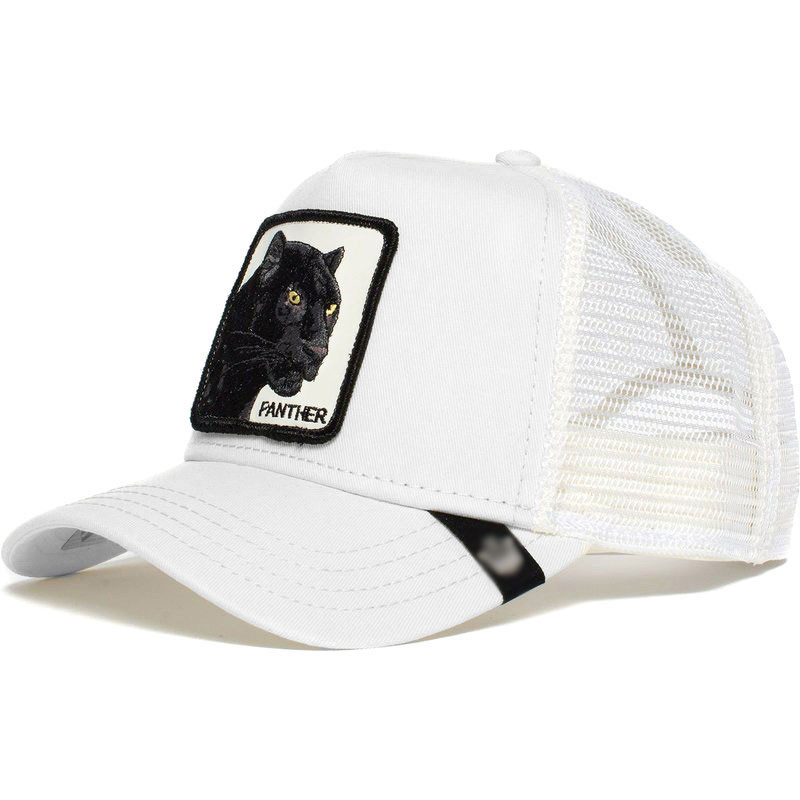 Nauja Animal Black Panther siuvinėta medvilninė beisbolo kepurė, moteriška reguliuojama hiphopo kepurė vasaros orui pralaidi tinklinio beisbolo kepuraitė