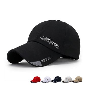 Лятна нова спортна шапка Мъжка шапка за риба Outdoor Fashion Line Baseball Cap Long Visor Brim Shade Snapback Sun Hat Bone Gorras