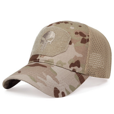 Muške Camo Seals Skull Taktičke bejzbol kape za žene Ljetne Airsoft Vojne Mrežaste Snapback Kape za sunčanje Šeširi za kamione