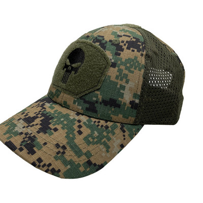 Muške Camo Seals Skull Taktičke bejzbol kape za žene Ljetne Airsoft Vojne Mrežaste Snapback Kape za sunčanje Šeširi za kamione
