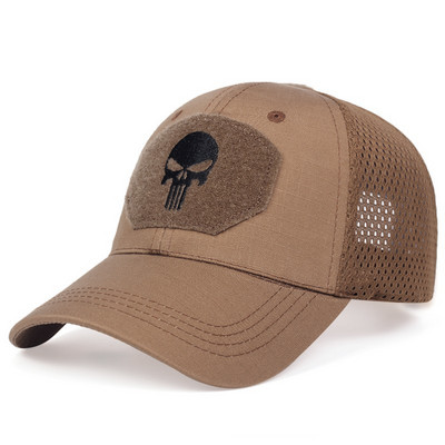 Muške Camo Seals Skull Taktičke bejzbol kape za žene Ljetne Airsoft Vojne Mrežaste Snapback Kape za sunčanje Šeširi za kamione