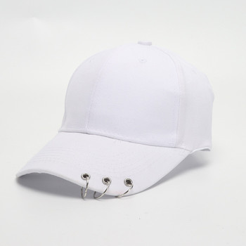 COKK хип-хоп дамска бейзболна шапка с пръстен и кръгли шапки за мъже, жени, унисекс шапка на татко, регулируема Kpop корейски стил Gorra