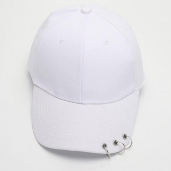 COKK хип-хоп дамска бейзболна шапка с пръстен и кръгли шапки за мъже, жени, унисекс шапка на татко, регулируема Kpop корейски стил Gorra