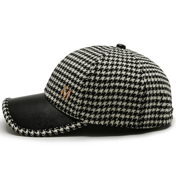 2023 Μαύρα καφέ καπέλα μπέιζμπολ Houndstooth για άντρες Γυναικεία ρετρό καρό καπέλο βρετανικού στυλ Καλοκαιρινό καπέλο φορτηγού Gorras Hombre