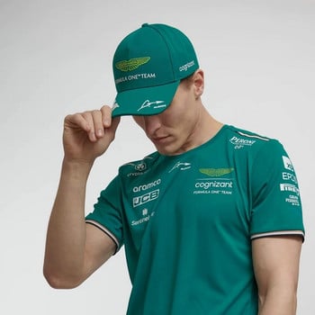 F1 Fashion Gorra De Aston Martin F1 Fernando Alonso 2023 Бейзболни шапки Snapback Памучна шапка Регулируема шапка Слънчеви шапки Gorras Hombre