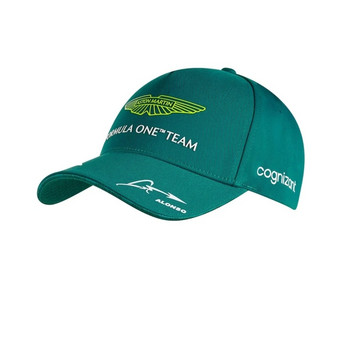 F1 Fashion Gorra De Aston Martin F1 Fernando Alonso 2023 Бейзболни шапки Snapback Памучна шапка Регулируема шапка Слънчеви шапки Gorras Hombre