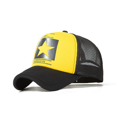 CANCHANGE Uus mood kirjaga pesapallimüts Naiste meeste hingav hip-hop mütsid suvised vabaaja võrkkübarad Unisex Snapback mütsid