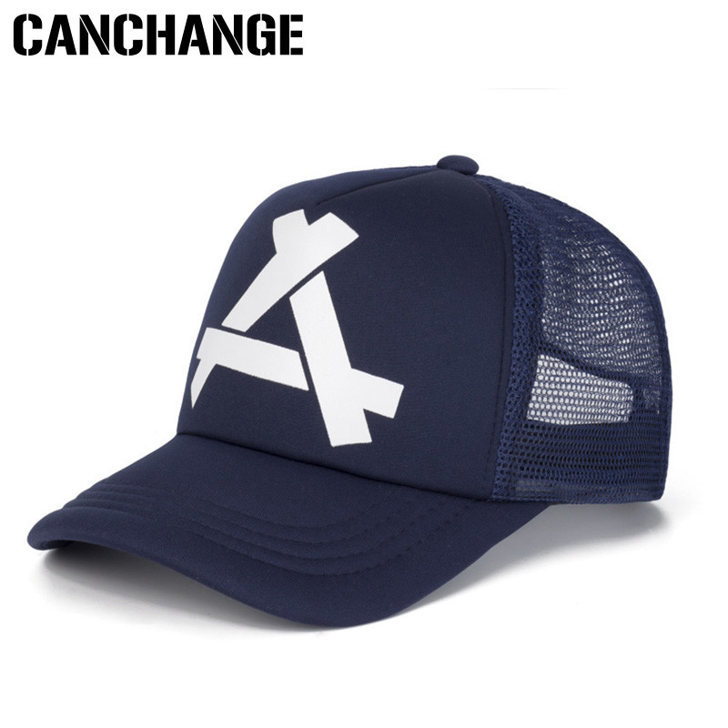CANCHANGE Új divatos betűs baseballsapka női férfi légáteresztő hip-hop sapkák nyári alkalmi hálós sapkák uniszex snapback sapkák