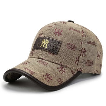 Пролетна и есенна ретро бродирана бейзболна шапка с букви Дамска тенденция на открито Мъжки спортен сенник за пътуване Ежедневна шапка с остър ръб