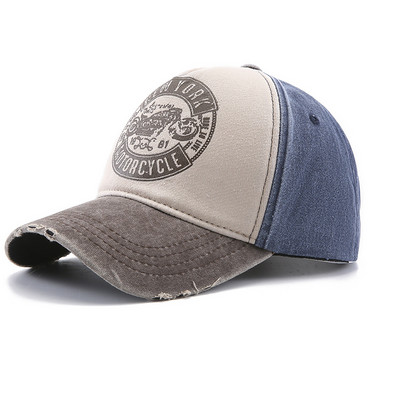 Șapci de baseball din bumbac spălat american Pălărie snapback de primăvară-vară Căciuli de hip hop montate în aer liber Casual multicolore bărbați femei pălării