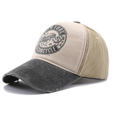 Șapci de baseball din bumbac spălat american Pălărie snapback de primăvară-vară Căciuli de hip hop montate în aer liber Casual multicolore bărbați femei pălării