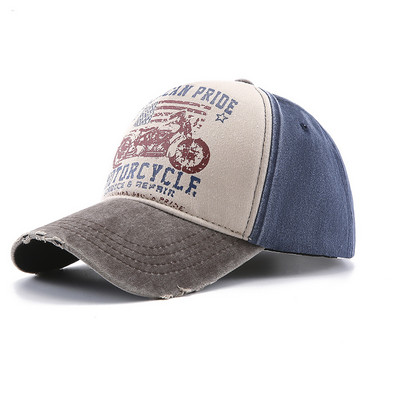 Șapci de baseball din bumbac spălat american Pălărie snapback de primăvară-vară Căciuli de hip hop montate în aer liber Casual multicolore bărbați femei pălării