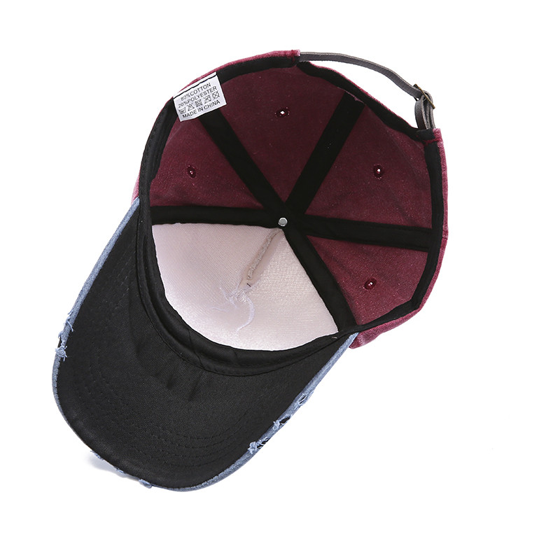 Șapci de baseball din bumbac spălat american Pălărie snapback de primăvară-vară Căciuli de hip hop montate în aer liber Casual multicolore bărbați femei pălării