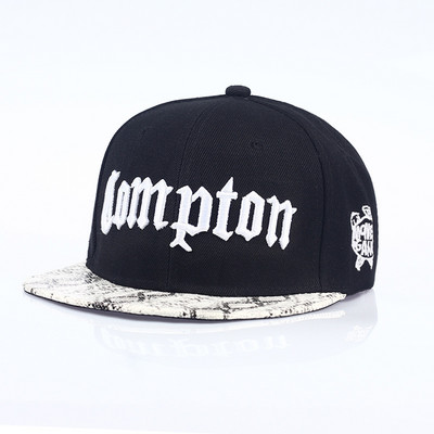 2019. aasta uus COMPTONi tikandid Pesapallimüts Hip Hop Snapback mütsid lamedad mood spordimüts Unisexile Reguleeritavad isamütsid