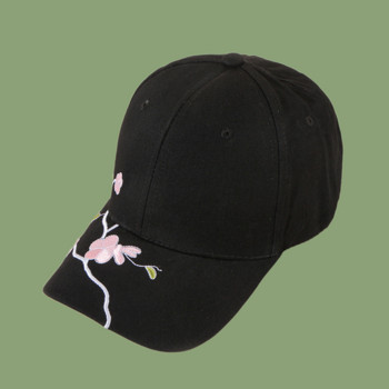 2021 Модна лятна унисекс памучна бейзболна шапка на открито със слива бродерия Snapback Спортни шапки за пътуване Мъжки дамски шапки за слънце Регулируеми