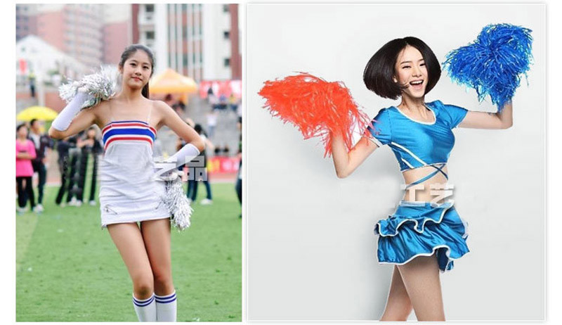 1-osaline plastikust cheerleader Pom ppom Girl Cheer tankimise rekvisiidid Cheerleading pompon pompoonid pleekimata plastist kätelilled