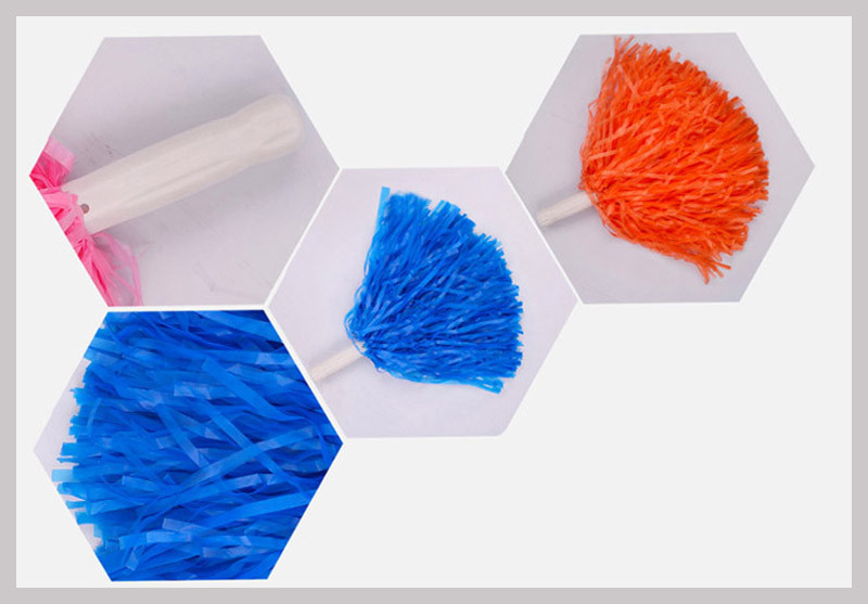 1-osaline plastikust cheerleader Pom ppom Girl Cheer tankimise rekvisiidid Cheerleading pompon pompoonid pleekimata plastist kätelilled
