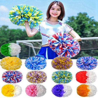2Pcs 23cm Game Pom Poms Cheap Practical Kids Cheerleading Cheering Ball Sports Match Vocal Dance Party Concert Decorator