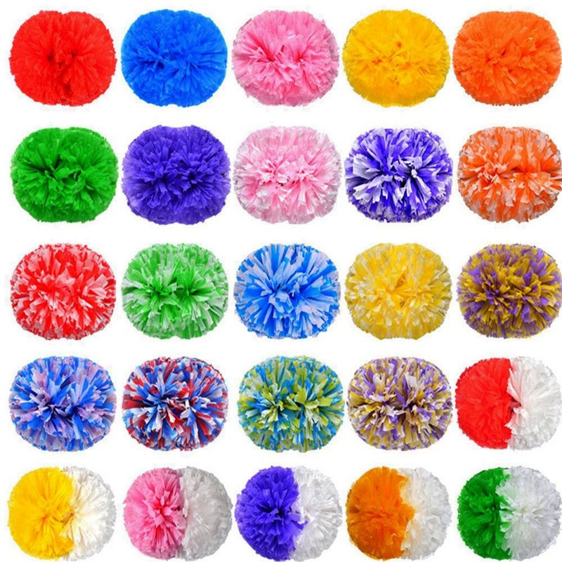 2 tk 23 cm mäng Pom Poms Odavad praktilised lapsed ergutuspallid, spordimatš Vokaaltantsupeo kontserdi sisustaja